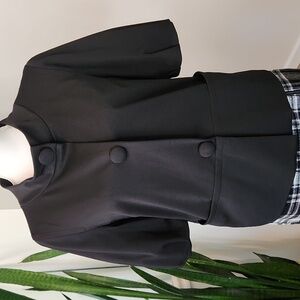 Worthington Black Short Sleeve Blazer Jacket Sz M